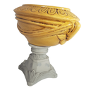 Ver imagem 4 de Vaso Cachepot Cerâmica Craquelada Estilo Imperial Ouro Velho Base Cinza