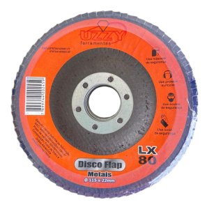 Disco Flap Metais Lixa 80 115x 22mm - Uzzy