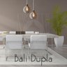 Luminaria Pendente Duplo Bali E27 Madeira Mdf Cr Desmontada:branco - 3
