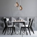 Ver imagem 5 de Luminaria Pendente Duplo Bali E27 Madeira Mdf Cr Desmontada:branco