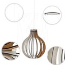 Ver imagem 6 de Luminaria Pendente Duplo Bali E27 Madeira Mdf Cr Desmontada:branco