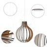 Luminaria Pendente Duplo Bali E27 Madeira Mdf Cr Desmontada:branco - 6