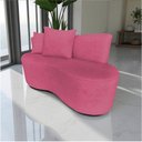 Ver imagem 1 de Namoradeira Sofá 2 Lugares Yara Orgânica Veludo Rosa