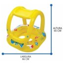 Ver imagem 4 de Boia Bote Inflável Infantil Bebê Piscina com Fralda e Cobertura Popmov Boia Inflavel Cobertura Bebe