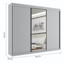 Ver imagem 3 de Guarda-roupa Casal com Espelho 3 Portas de Correr 4 Gavetas Toronto Bianchi Móveis