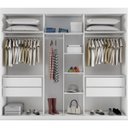 Ver imagem 4 de Guarda-roupa Casal com Espelho 3 Portas de Correr 4 Gavetas Toronto Bianchi Móveis