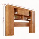 Ver imagem 4 de Guarda-roupa Solteiro Modulado Zurique 4 Portas Ripado Cinamomo - Pnr Móveis