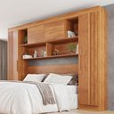 Ver imagem 2 de Guarda-roupa Solteiro Modulado Zurique 4 Portas Ripado Cinamomo - Pnr Móveis