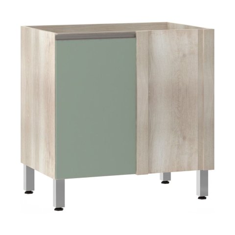 Balcão de Cozinha sem Tampo Canto Reto Luciane 80cm 1 Porta Luci Luciane Móveis