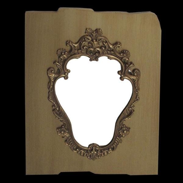 Espelho Clássico Provençal Folheado A Ouro 65 cm x 45 cm - 1