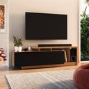 Ver imagem 6 de Rack Bancada para Tv 50 Pol 2 Portas 162,5 Cm B91 Montana Preto Novam