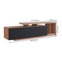 Ver imagem 3 de Rack Bancada para Tv 50 Pol 2 Portas 162,5 Cm B91 Montana Preto Novam