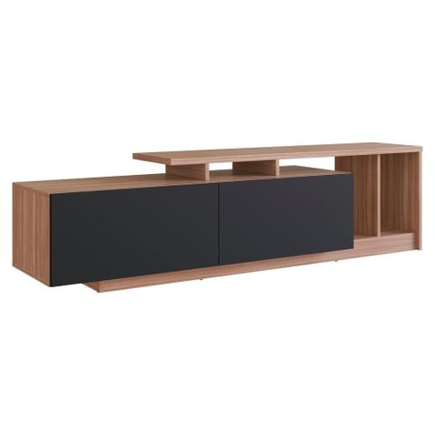 Rack Bancada para Tv 50 Pol 2 Portas 162,5 Cm B91 Montana Preto Novam