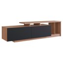 Ver imagem 1 de Rack Bancada para Tv 50 Pol 2 Portas 162,5 Cm B91 Montana Preto Novam