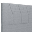 Ver imagem 5 de Cabeceira Cama Box Solteiro 100cm Aura Suede W01 Cinza - Mpozenato