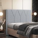 Ver imagem 2 de Cabeceira Cama Box Solteiro 100cm Aura Suede W01 Cinza - Mpozenato