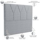 Ver imagem 3 de Cabeceira Cama Box Solteiro 100cm Aura Suede W01 Cinza - Mpozenato