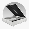 Cama Box Baú Casal Bipartido 138x188x42cm Courino Linho Branco com Pistão a Gás - 9