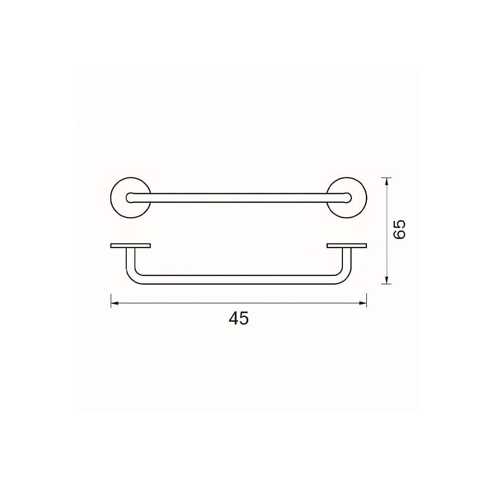 Toalheiro Round Cromado 45cm - Crismoe - 3