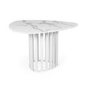 Ver imagem 2 de Mesa de Jantar Orgânica 4 Lugares 120x118cm MDF Marmorizado Branco - Straub Web