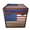Baú em Madeira Bandeira Americana 62x60x68 cm - 1