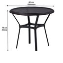 Ver imagem 6 de Kit 6 Cadeiras Alumínio e Mesa Tampo Varanda Jardim Piscina Jardim Trama Original