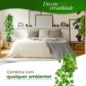 Arranjos 3 Pendentes Artificiais + Vaso de Fibra Sintética Trançado Decoração para Casa, Escritório, - 4