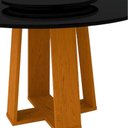 Ver imagem 2 de Mesa de Jantar Redonda Isabela 1,35m com Tampo Giratório Ypê/preto/preto - New Ceval