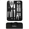 Kit Completo de Churrasco 9 Peças em Aço Inox com Bolsa Preta para Churrasqueiro - 4