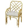 Cadeira Dourada em Metal Estafado Branco - 1