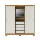 Ver imagem 6 de Guarda-roupa Italo Casal 2 Portas de Correr C/ Espelho - Carvalho Off White