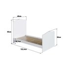 Ver imagem 6 de Berço Infantil 3 em 1 Sofa e Minicama C/ Regulagem de Altura Cor:branco