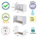 Ver mais imagens de Berço Infantil 3 em 1 Sofa e Minicama C/ Regulagem de Altura Cor:branco