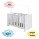 Ver imagem 7 de Berço Infantil 3 em 1 Sofa e Minicama C/ Regulagem de Altura Cor:branco