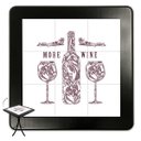 Ver imagem 2 de Cj Mesa Madeira Azulejo 60x60cm - Bistrô Fixa 78cm + 2 Cadeiras 43 - Preta - More Wine
