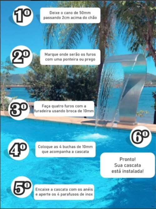 Cascata para Piscina Naja Grande - 105 Cm - 7