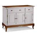 Ver imagem 1 de Balcão Buffet 3 Portas 2 Gavetas 60803 Hannover Linz Móveis - Off White/imbuia Glazer