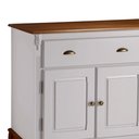 Ver imagem 2 de Balcão Buffet 3 Portas 2 Gavetas 60803 Hannover Linz Móveis - Off White/imbuia Glazer