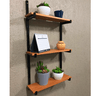 Estante Industrial Para Casa Com 3 Prateleiras De Madeira 50cm - 1