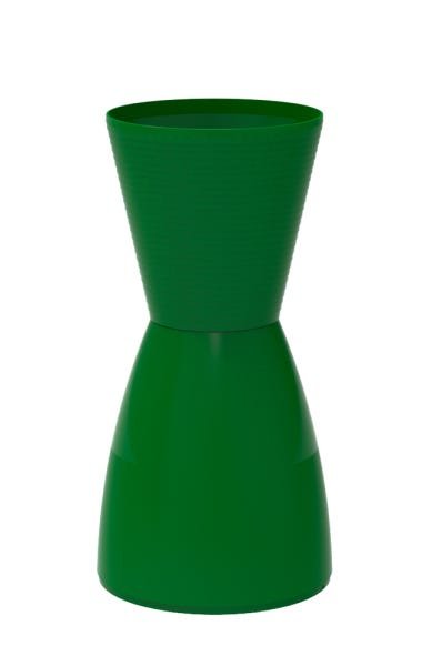 Vaso-Cachepots Nobe Carbo Verde - 1