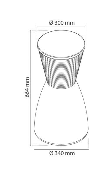 Vaso-Cachepots Nobe Carbo Verde - 2