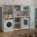 Ver imagem 1 de Cozinha Infantil em Mdf com Geladeira, Pia, Forno, Fogão, Micro-ondas e Máquina de Lavar:menta