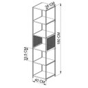 Ver imagem 4 de Estante 180 Cm Estilo Industrial com Tela P1023 Preto Pp