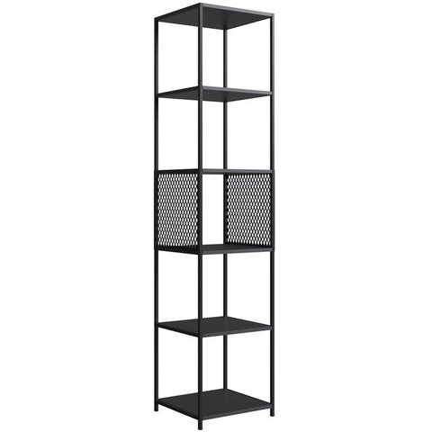 Estante 180 Cm Estilo Industrial com Tela P1023 Preto Pp