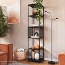 Ver imagem 7 de Estante 180 Cm Estilo Industrial com Tela P1023 Preto Pp