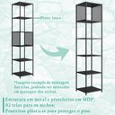Ver imagem 4 de Estante 180 Cm Estilo Industrial com Tela P1023 Preto Pp