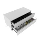 Ver imagem 3 de Balcão Gabinete para Banheiro sem Cuba 80cm com Rodízio e Gaveta Bn3603 Tecno Mobili - Branco