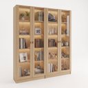Ver imagem 2 de Kit 2 Armários para Escritório com 2 Portas de Vidro com LED 171,5x60cm ME4205 Yescasa Branco