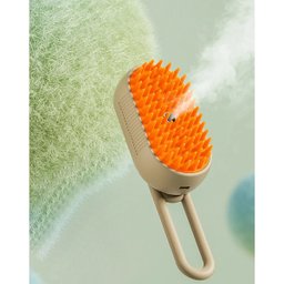 Escova a Vapor Eletrica Cao Pet Gato Cachorro Higiene Remove Pelo Bateria Recarregavel Animal de Est - 7
