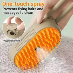 Escova a Vapor Eletrica Cao Pet Gato Cachorro Higiene Remove Pelo Bateria Recarregavel Animal de Est - 9